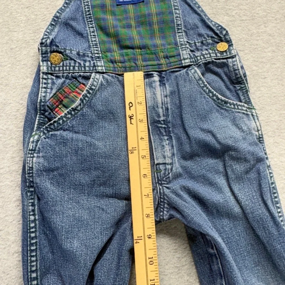 Vintage OshKosh Bgosh Boys 6 Blue Bib Overalls Elastic Cuffs Talon Zip Denim